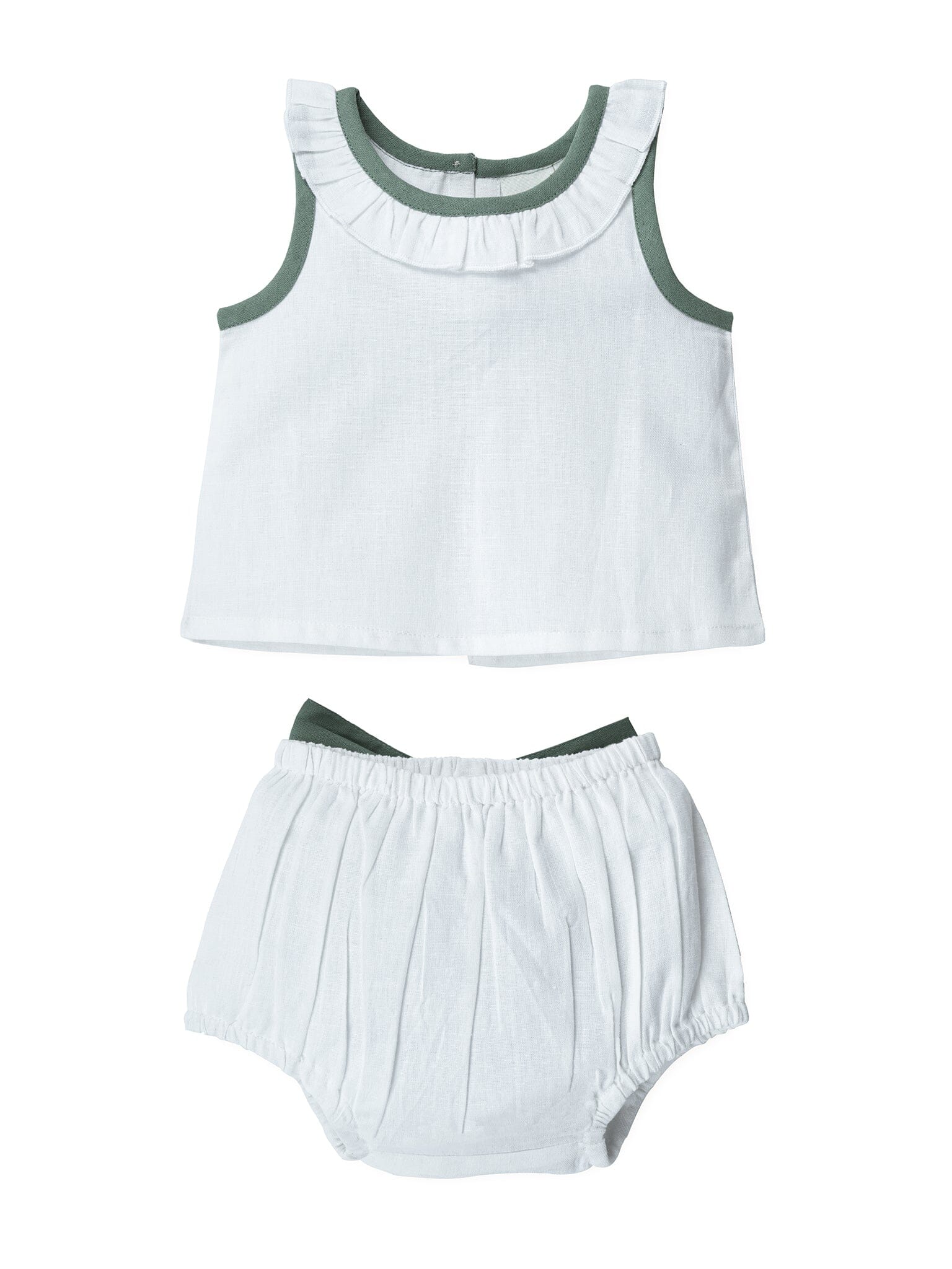Top And Bow Bloomer Set : SAGE : Infant : Baby Girl : New Born Top & Shorts Set Yo Baby India 
