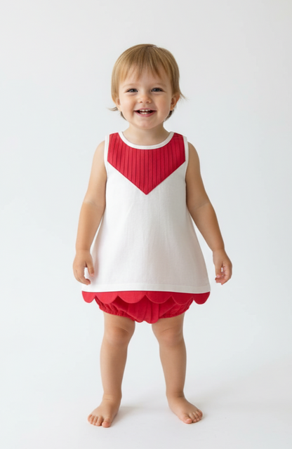 Heart Themed Scalloped Dress