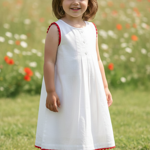 Ivory Heart Lace Detail Dress – Elegant Infant, Toddler & Girls Outfit