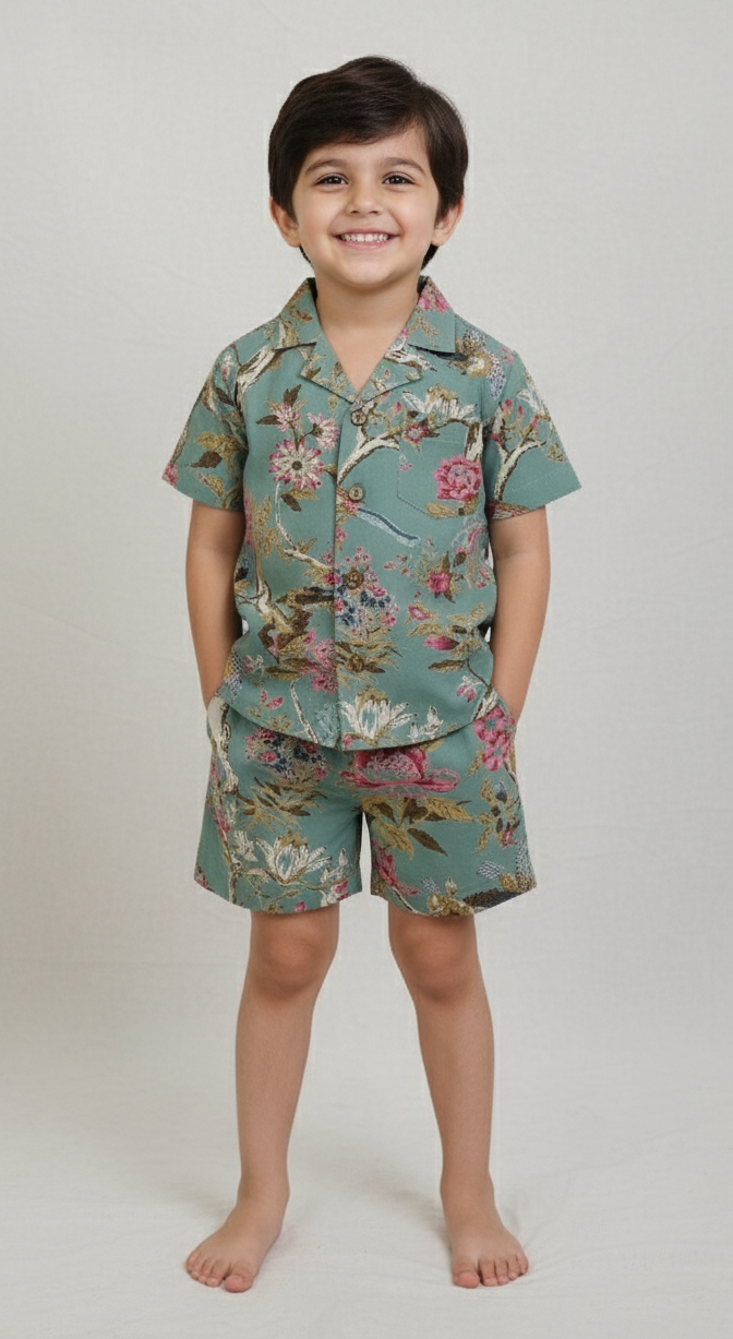 Sameer Shirt and Shorts Set : SAGE : Infant : Toddler : Tween