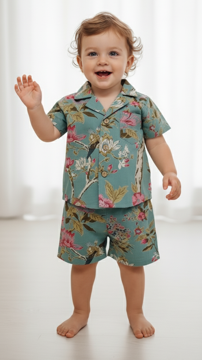 Sameer Shirt and Shorts Set : SAGE : Infant : Toddler : Tween