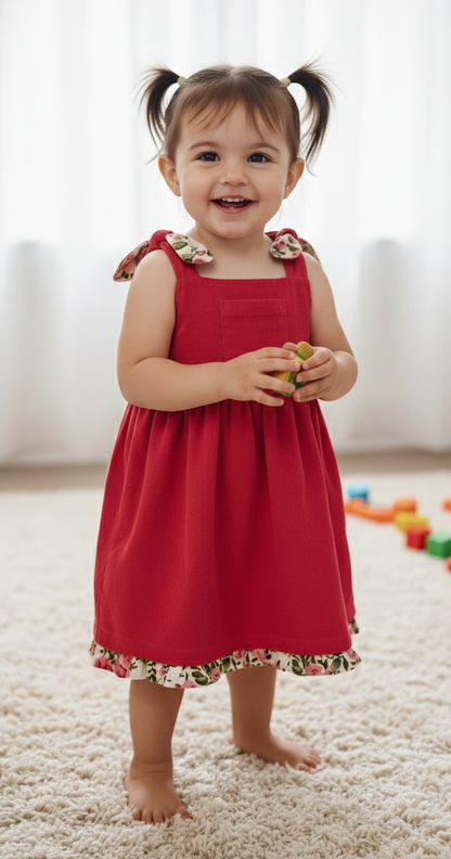 Ruhani Dress :  CORAL : Infant : Toddler : Tween