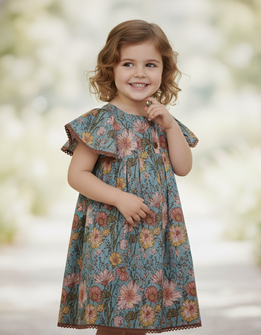 Samsara Dress: BLUE : Infant : Toddler : Tween