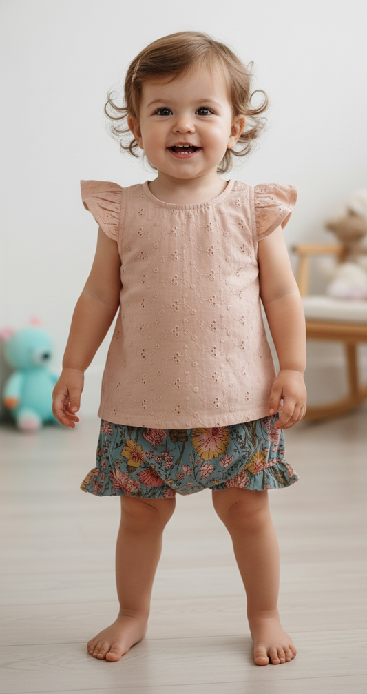 Embroidered Top and Bloomer Set : Infant : Baby Girl