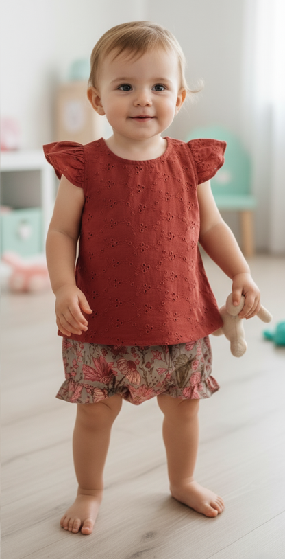 Embroidered Top and Bloomer Set : Infant : Baby Girl