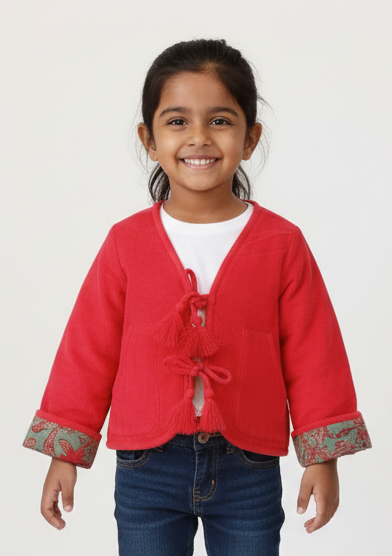 Jill Reversible Quilted Jacket : CHRISTMAS RED : Infant : Toddler : Tween