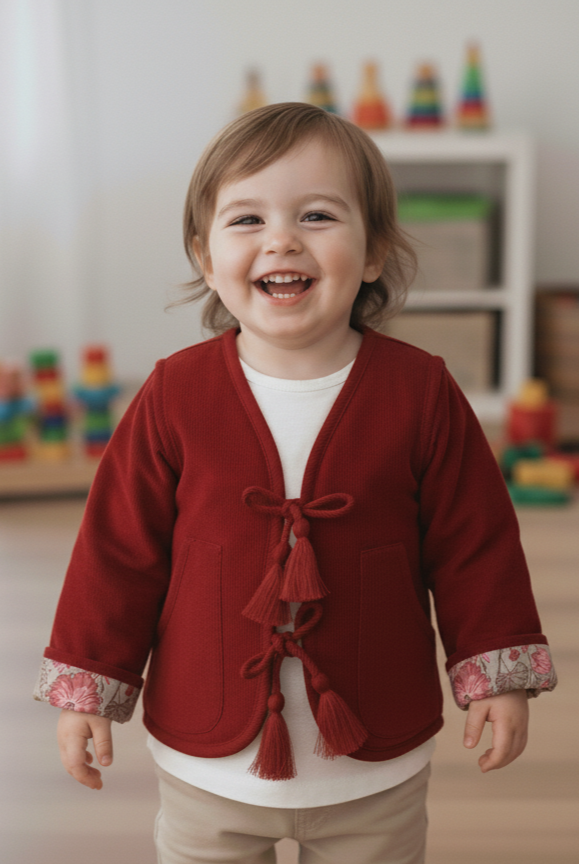 Jill Reversible Quilted Jacket : MAROON : Infant : Toddler : Tween