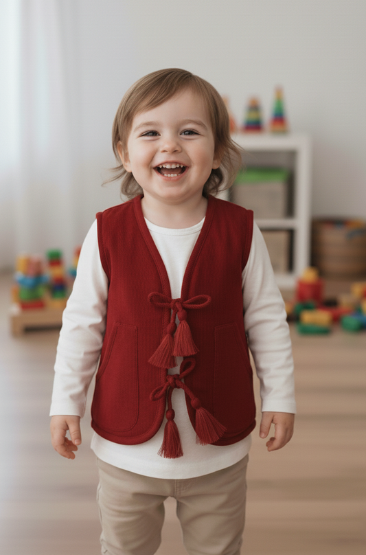 Ari Reversible Quilted Jacket : MAROON : Infant : Toddler : Tween