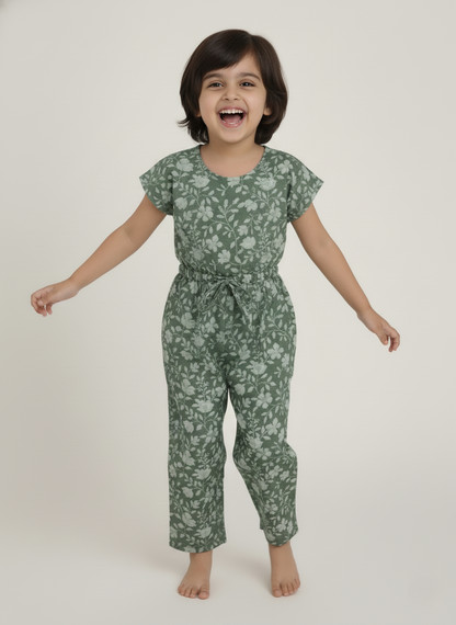 Fiona Jumpsuit with Drawstring Detail : SAGE : Toddler : Tween