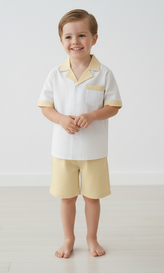 Easter Egg Hunt Shorts and Shirt Set : YELLOW : Infant : Toddler : Tween