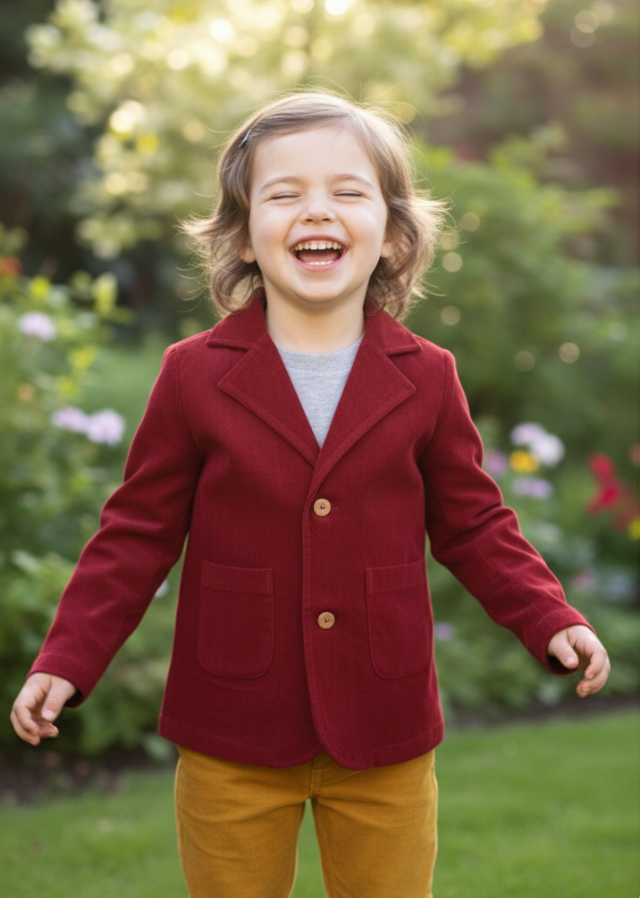 Corduroy Blazer : MAROON: Toddler : Tween