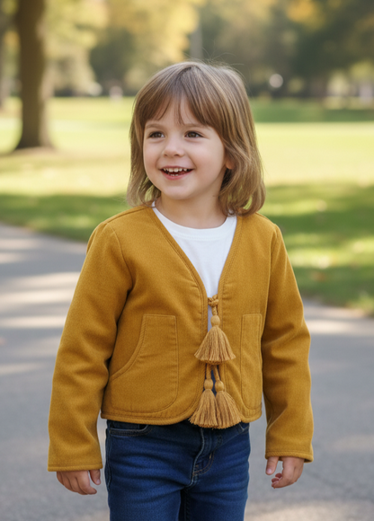 JILL Reversible Quilted Jacket : MUSTARD : Infant : Toddler : Tween