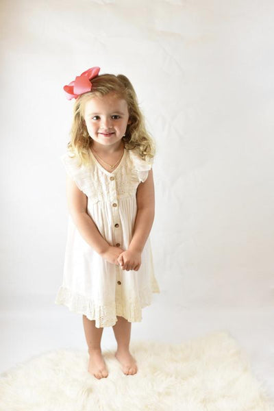 Angel Sleeves Embroidered Shirt-Dress Dress Yo Baby Wholesale 