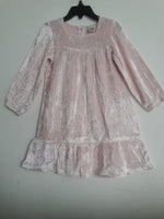 Baby Pink Velvet Shimmer Dress Dress Yo Baby Wholesale 