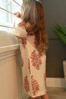 Bell-Sleeves Floral Printed Dress Dress Yo Baby Wholesale 