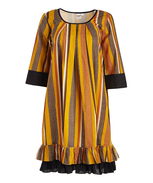 Black and Yellow Shift Dress Dress Yo Baby Wholesale 