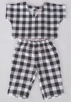 Black Checkered Print Infant Top & Pant Set 2-pc. set Yo Baby India 
