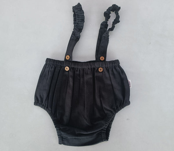 Black Color Suspender Shorts-Style Diaper Cover Yo Baby India 