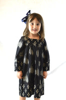 Black Printed Leaf Dress Dress Yo Baby Wholesale 