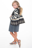 Black Tribal Print Quilted Jacket With lace Details Dress Yo Baby Wholesale 