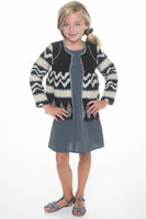 Black Tribal Print Quilted Jacket With lace Details Dress Yo Baby Wholesale 