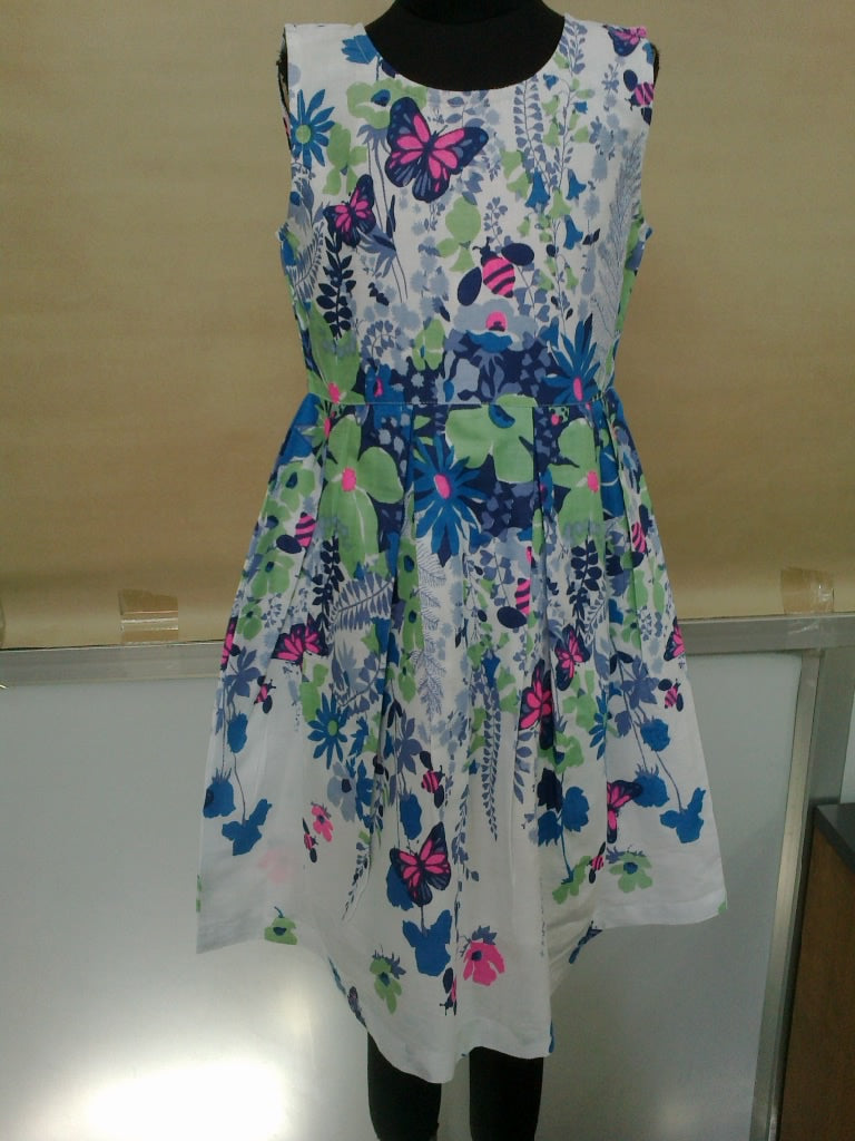 Blue and White Floral Shift Dress Dress Yo Baby Wholesale 