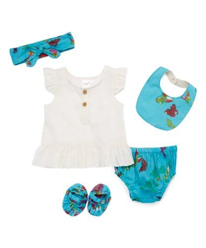 Blue Butterfly Print 5 pc. Set 5-pc. Set Yo Baby Wholesale 