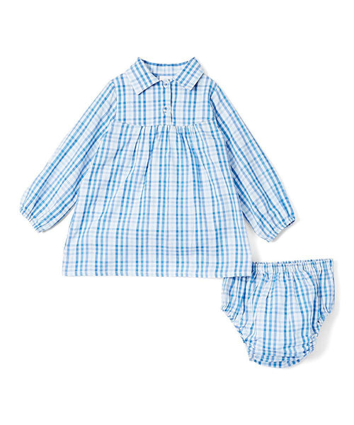 Blue Checks Infant Shirt Dress Shirt-Dress Yo Baby Wholesale 