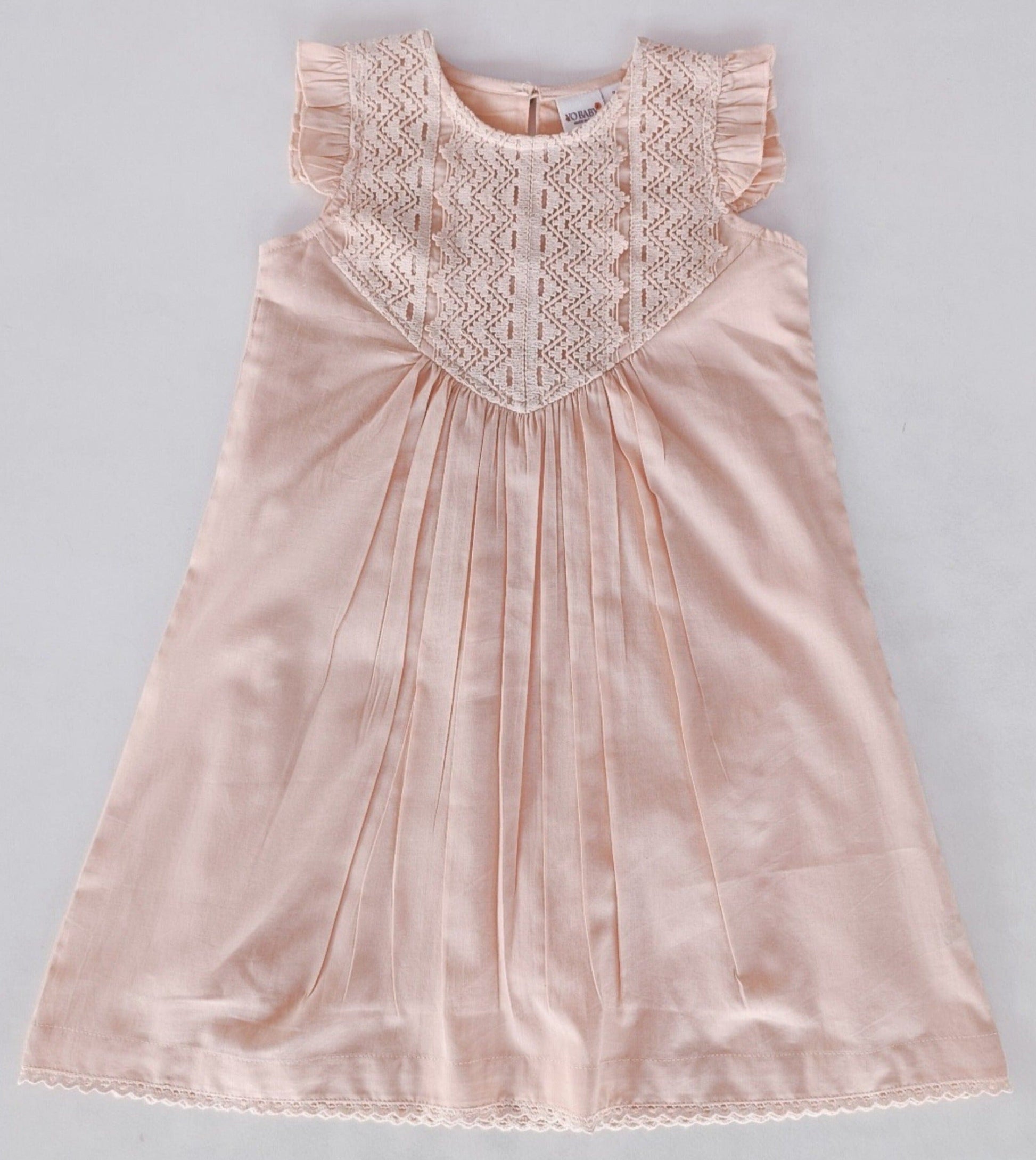 Blush Flutter Sleeves Dress Dress Yo Baby India 