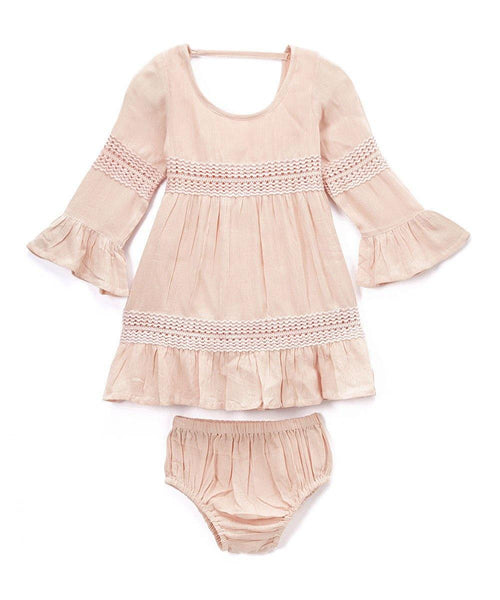 Blush Lace Infant Dress Dress Yo Baby Wholesale 