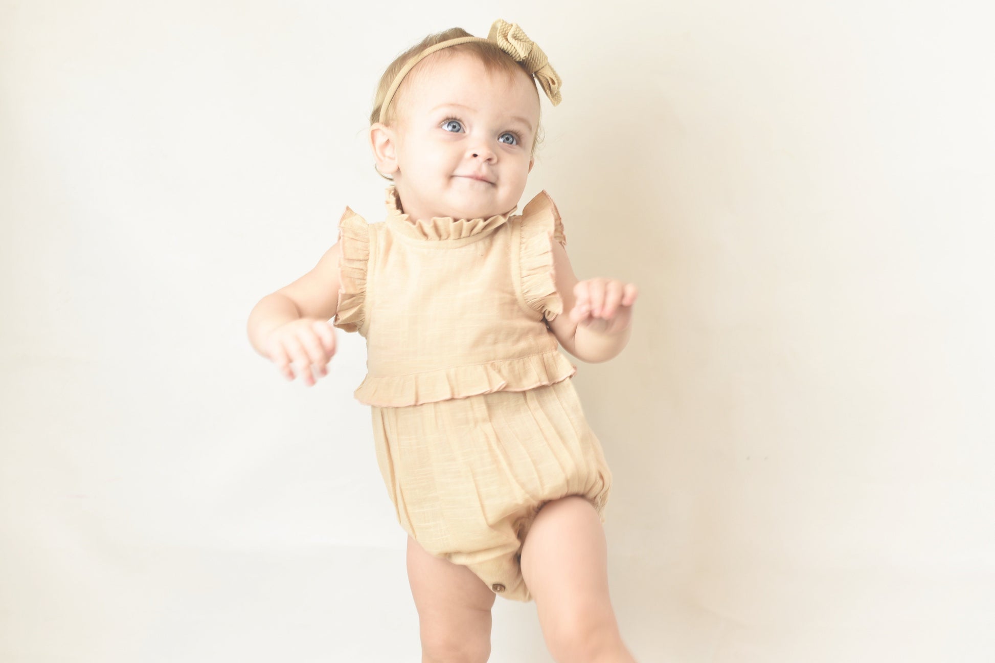 Blush Ruffles Infant Romper Dress Yo Baby Wholesale 