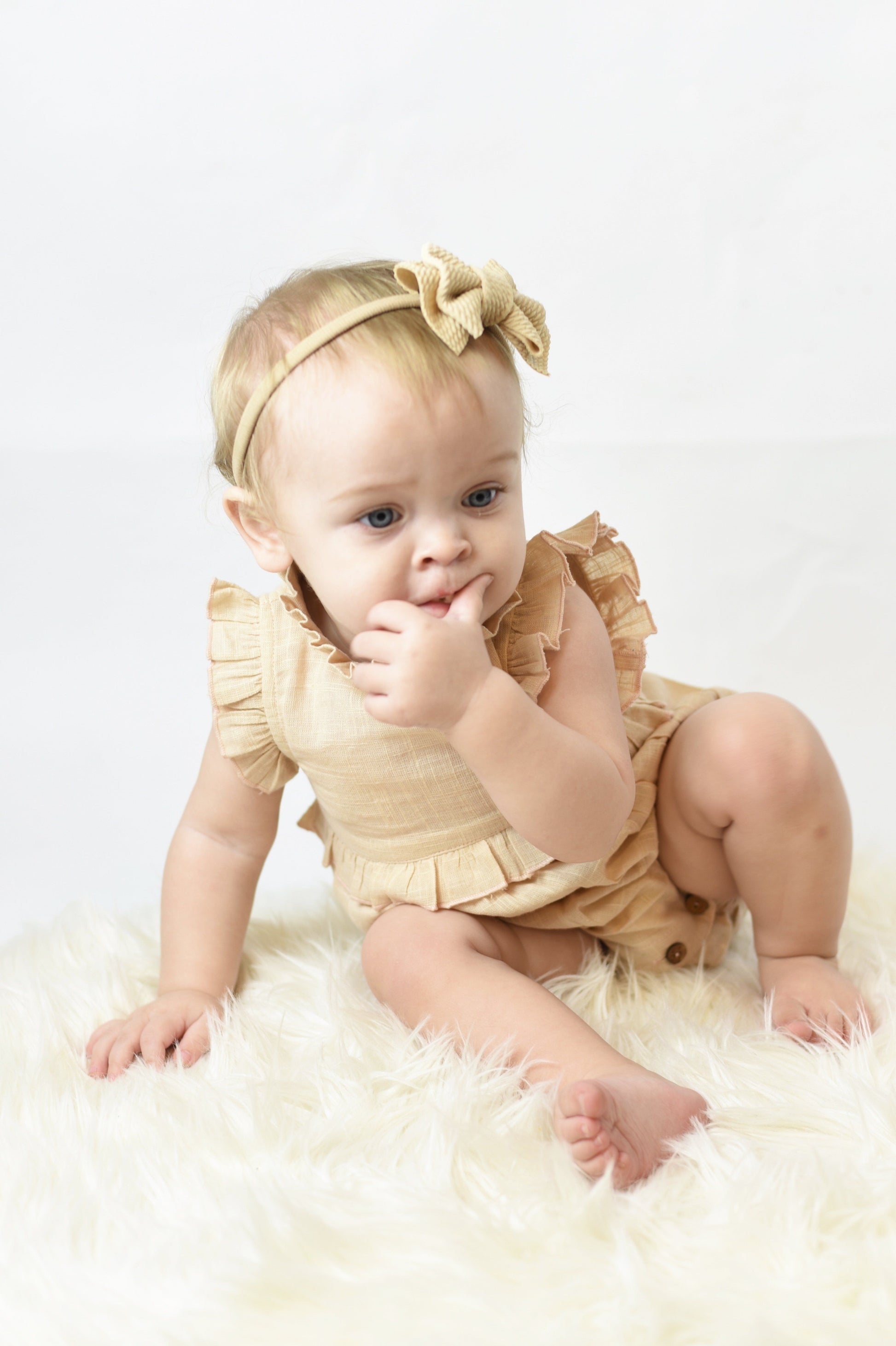 Blush Ruffles Infant Romper Dress Yo Baby Wholesale 