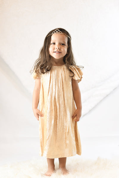 Blush Velvet Maxi Princess Dress Dress Yo Baby Wholesale 