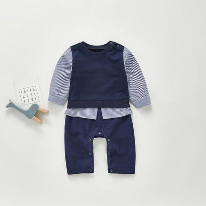 Boys Infant One-Piece Shirt & Pants Romper Yo Baby India 