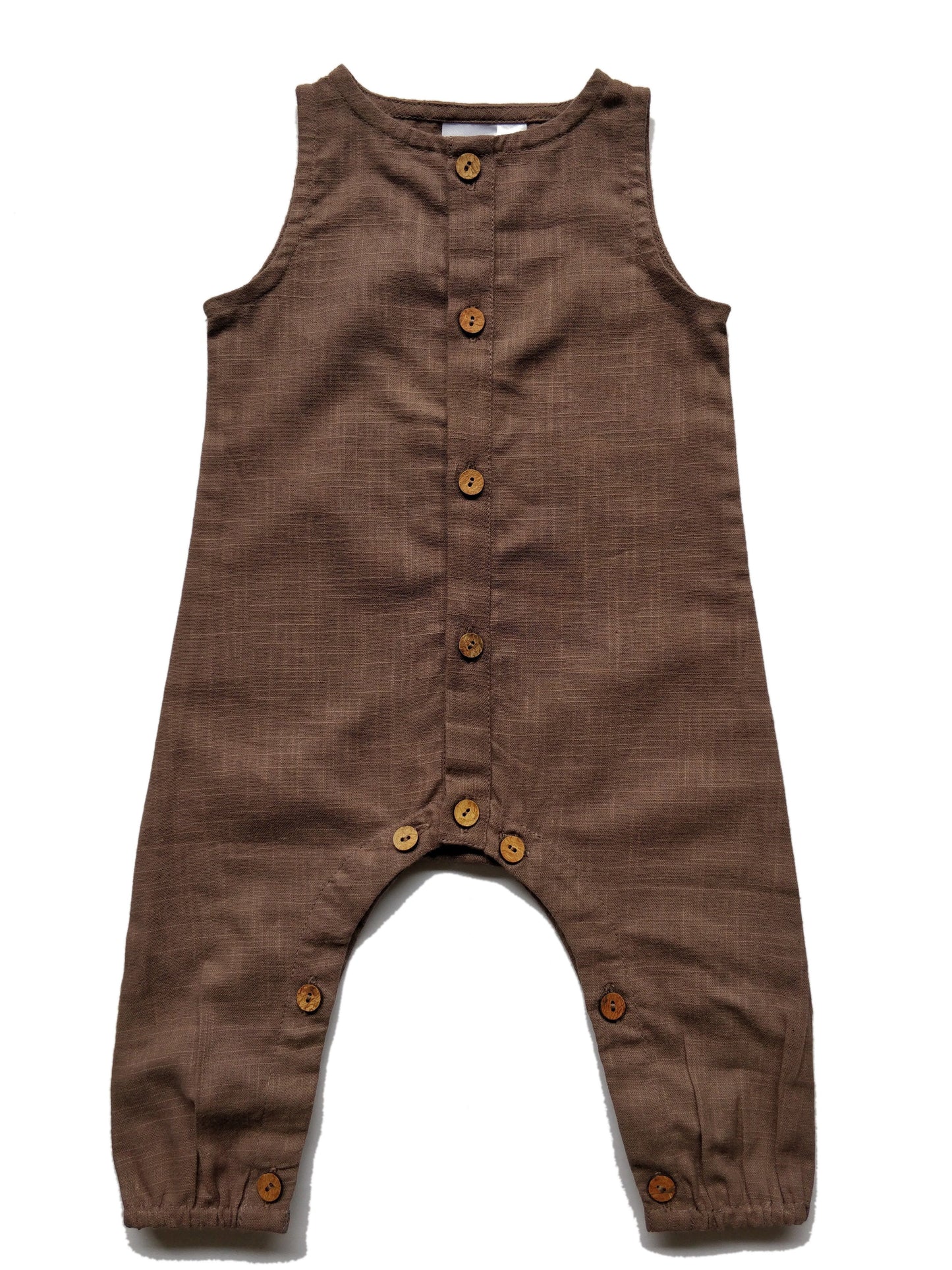 Boys Infant Sleeveless Romper - Chocolate diaper covers Yo Baby Wholesale 