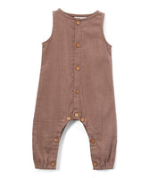 Boys Infant Sleeveless Romper - Chocolate diaper covers Yo Baby Wholesale 