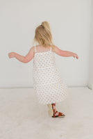 Brown Polka Dot Print Tiered Dress dress & diaper cover Yo Baby India 