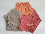 Brown, Red, Orange Stripes Print Infant Baby Shorts (3PC SET) 3 Piece Shorts Set Yo Baby Wholesale 
