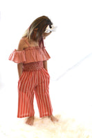 Candy-Striped Smocked Ruffle Top and Pants 2 pc set Dress Yo Baby Wholesale 