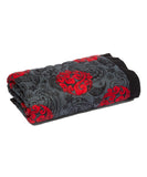 Charcoal-Trim & Scarlet Abstract Quilted Blanket Blanket Yo Baby Wholesale 