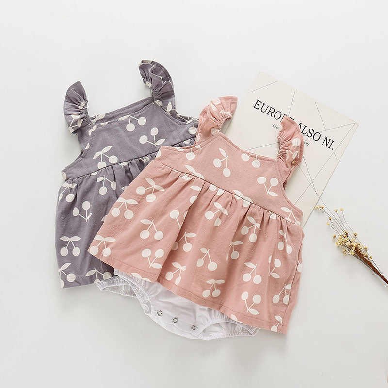 Cherry Print Hat & Romper Set Dress Yo Baby Wholesale 