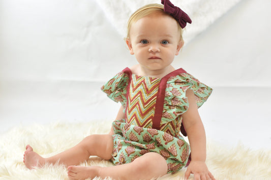 Chevron And Floral Romper Dress Yo Baby Wholesale 