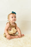 Chevron And Floral Sweetheart Neck Dress And Diaper Cover Dress Yo Baby Wholesale 