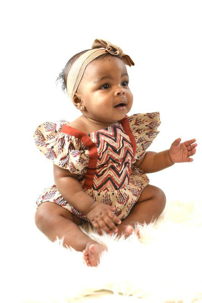 Chevron & Floral Printed Angel Dress Dress Yo Baby Wholesale 