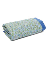Cobalt Blue-Trim Floral Quilted Blanket Blanket Yo Baby Wholesale 
