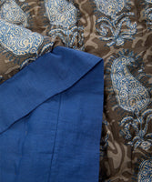 Cobalt Blue-Trim Grey Paisley Quilted Blanket Blanket Yo Baby Wholesale 