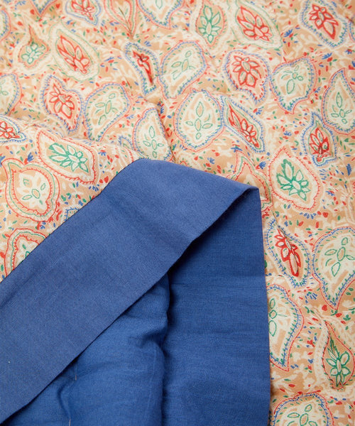 Cobalt Blue-Trim Paisley Quilted Blanket Blanket Yo Baby Wholesale 