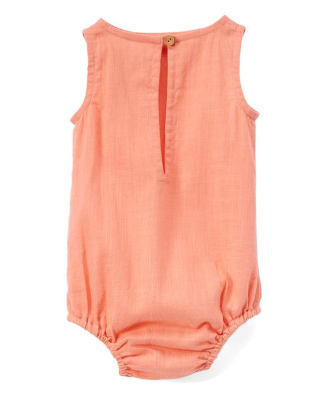 Coral Unisex Sleeveless Romper romper Yo Baby Wholesale 