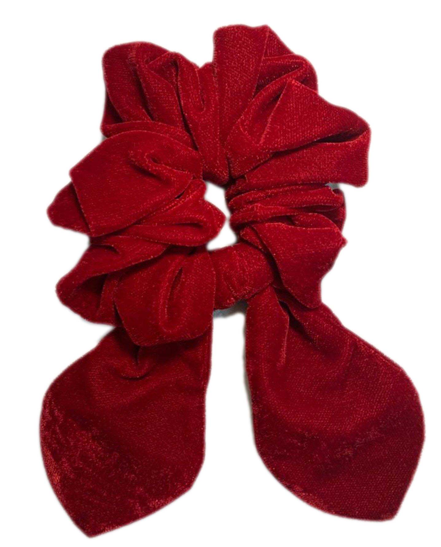 Cotton Velvet Bow Hair Scrunchy Yo Baby India 