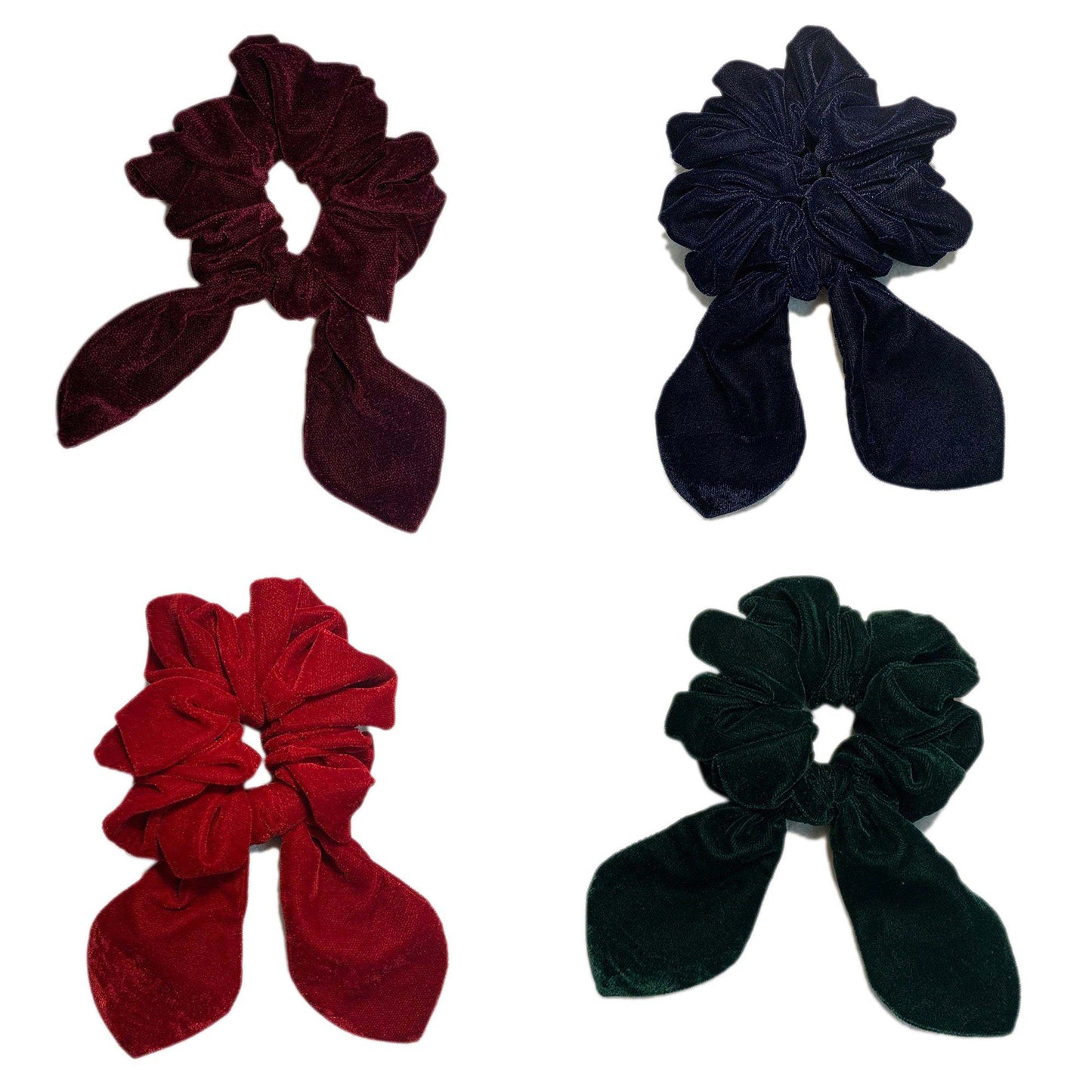 Cotton Velvet Bow Hair Scrunchy Yo Baby India 